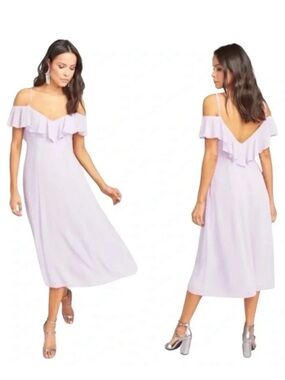 Show Me Your Mumu Caitlin Ruffle Maxi Dress in Lavender — Size Small
